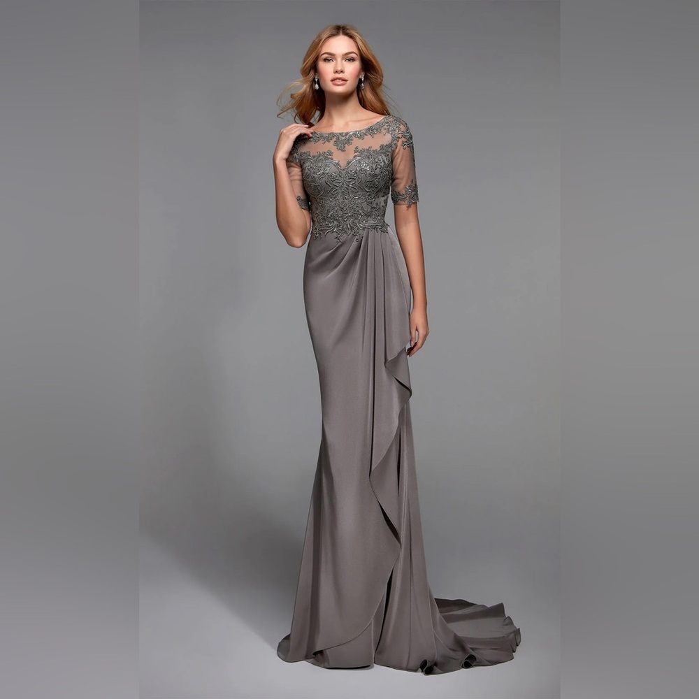 Alyce Paris Stone Long Sleeve Gown